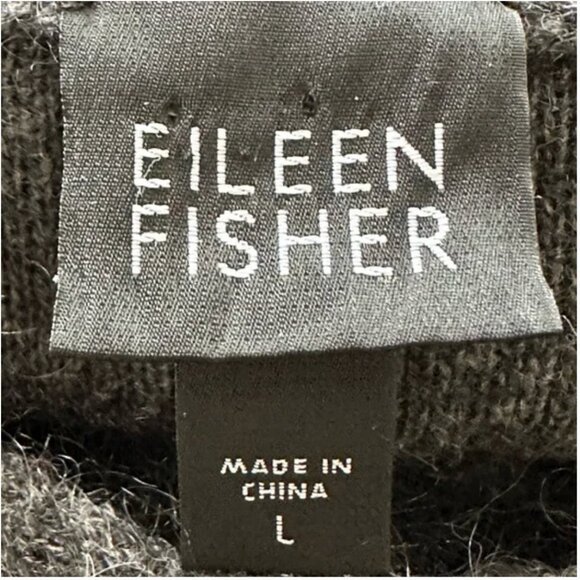 Eileen Fisher Mohair Wool Blend Short Jacket with Pockets Button Front Large - Picture 7 of 11